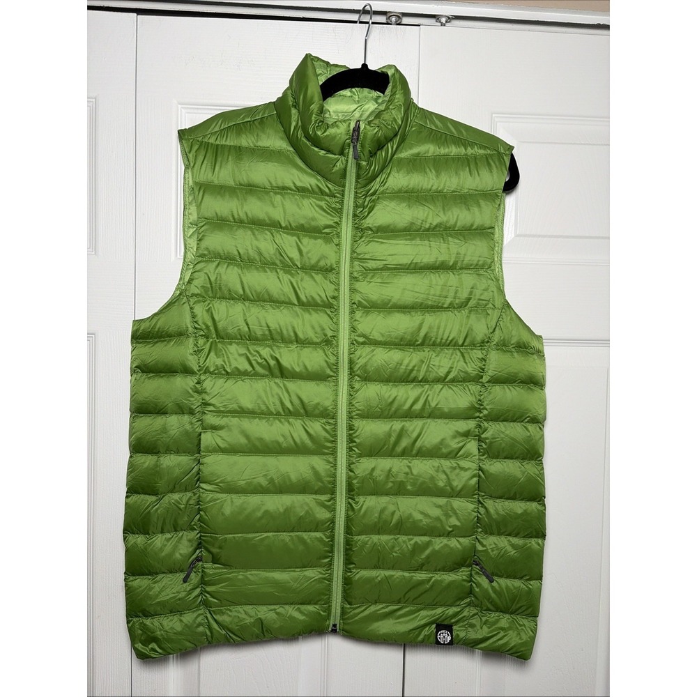 REI Co-op 650 Down Vest Mens Size L Green Puffer Lightweight Outdoor Nylon